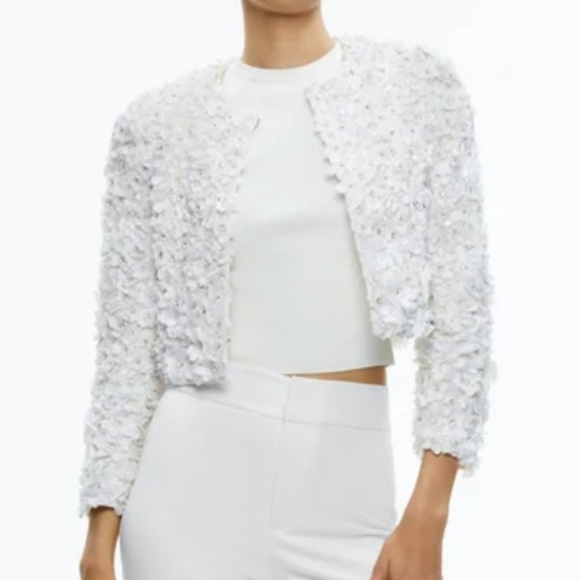 ALICE + OLIVIA Floral Applique Jacket - Picture 5 of 11